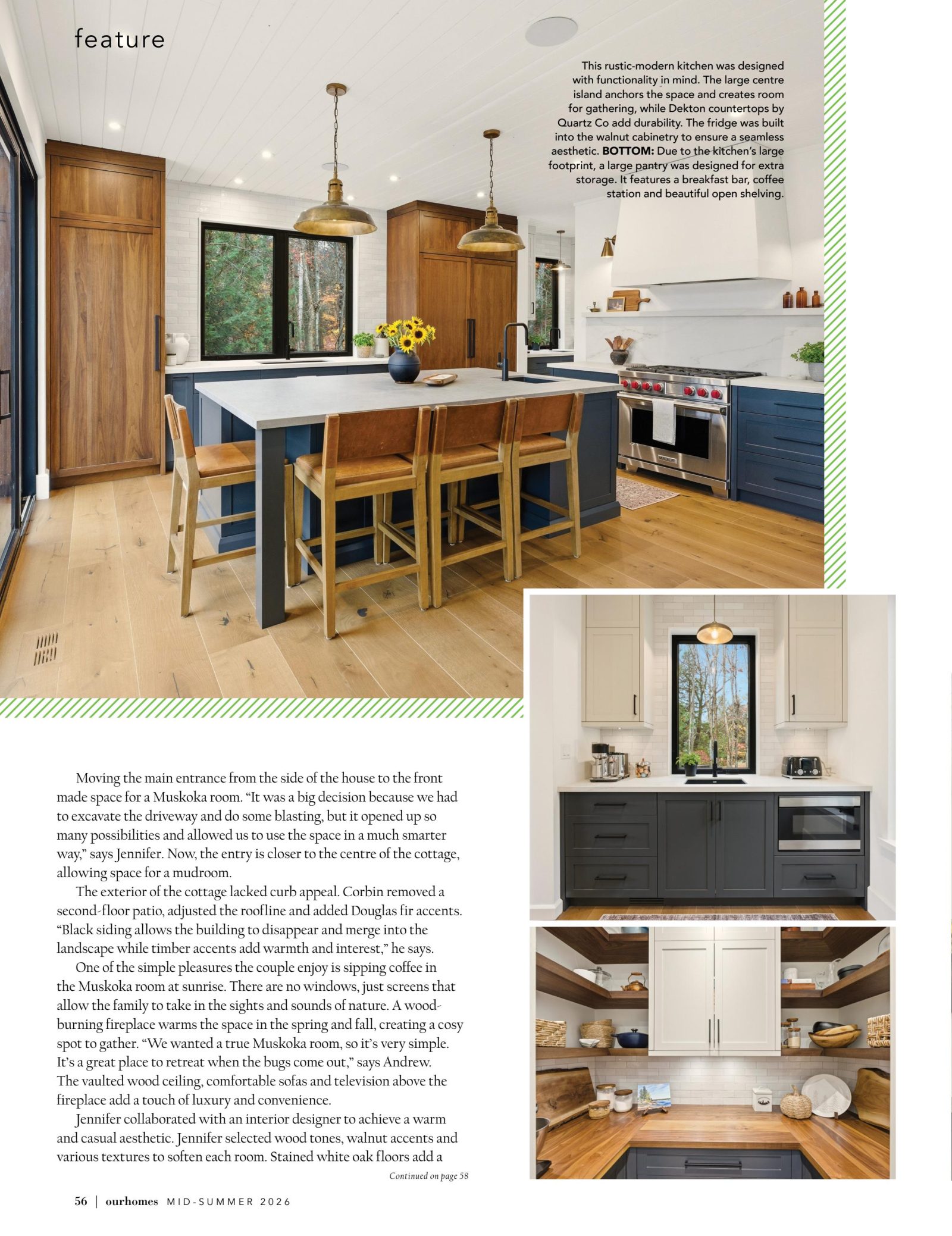 The Magic of Lake Joseph, Our Homes Muskoka Mid-Summer 2026, page 56 — Black Fir Cottage by Corbin Patten Designs