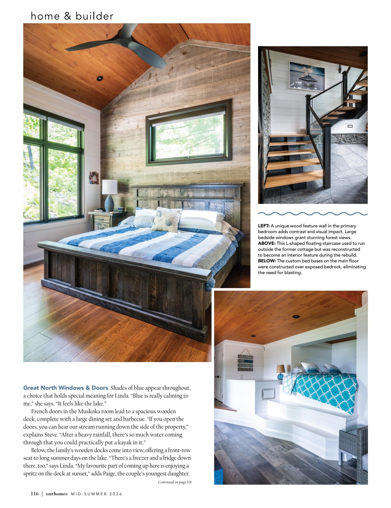 Tree Fort on Lake Muskoka, Our Homes Muskoka Mid-Summer 2026, page 116 — Windy Point Cottage by Corbin Patten Designs